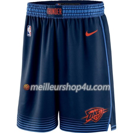 Homme NBA Oklahoma City Thunder Shorts Navy 2018-19 Nike Swingman